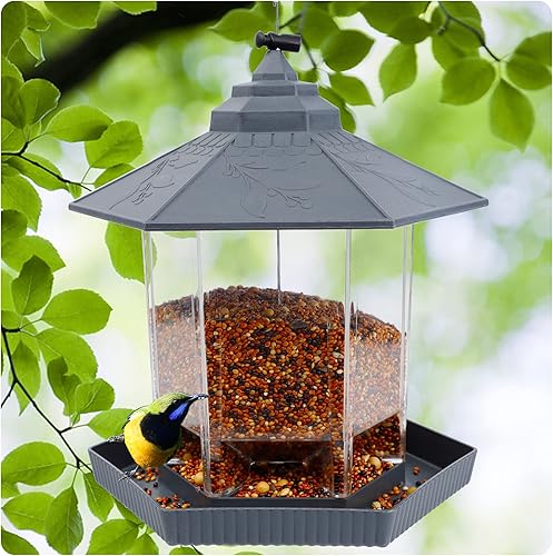 Miniatura 2 de Twinkle Star - Comedero para pájaros silvestres, para colgar al aire libre, para decoración de jardín o patio, acabado antiguo, con forma hexagonal