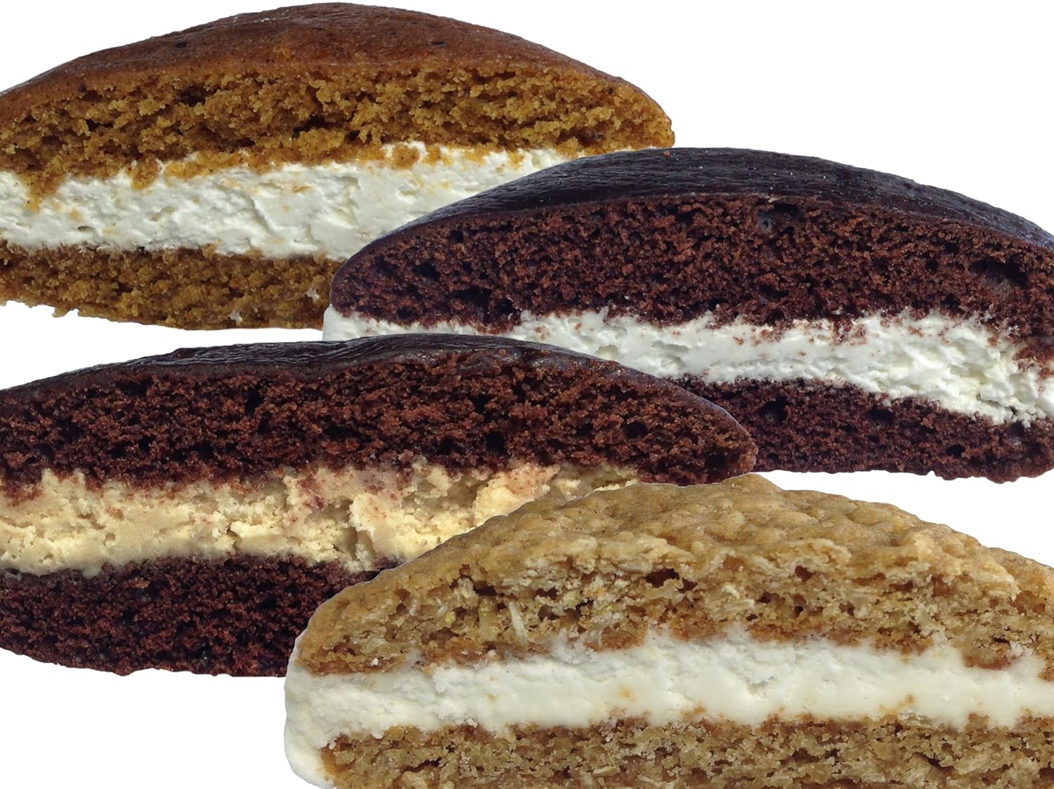 AmishTastes Bird-in-Hand Bake Shop Homemade Whoopie Pie 12-Ct. Variety Box (Chocolate, Pumpkin, Chocolate Peanut Butter, Oatmeal)