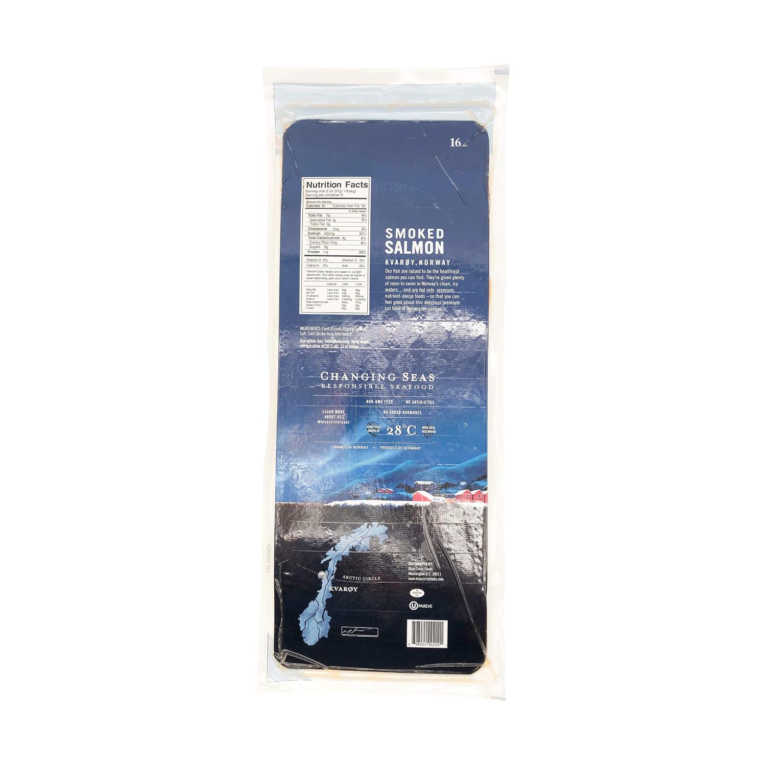 Changing Seas, Smoked Salmon, 16 oz (Frozen)