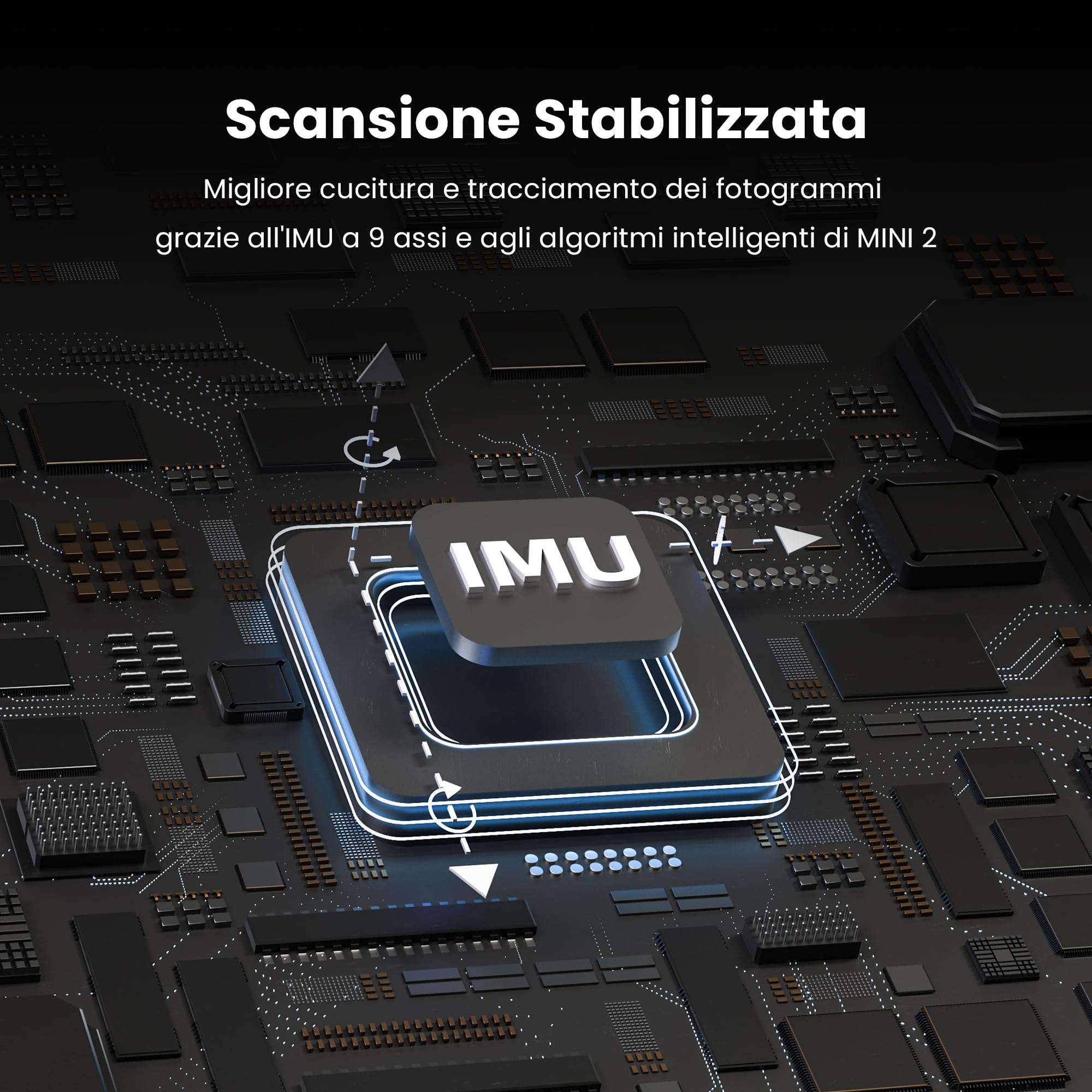 Revopoint MINI 2 Portatile 3D Scanner per Stampa 3D, Precisione 0,02 mm, Scansione Veloce 16fps, Luce Blu Industriale, Scanner per Modelli 3D a Colori per Denti, Gioielli e Piccoli Oggetti, Standard