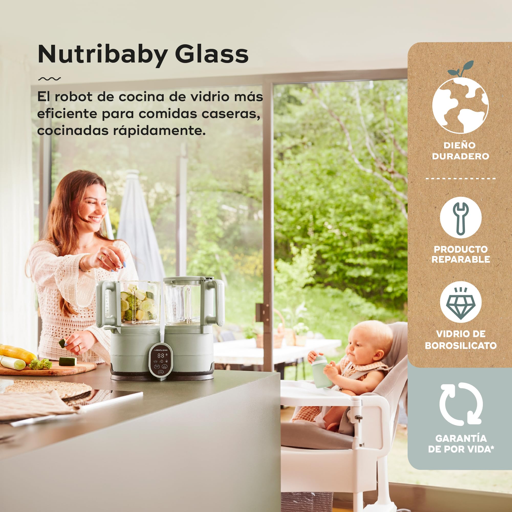 Babymoov Robot de cocina Nutribaby Glass