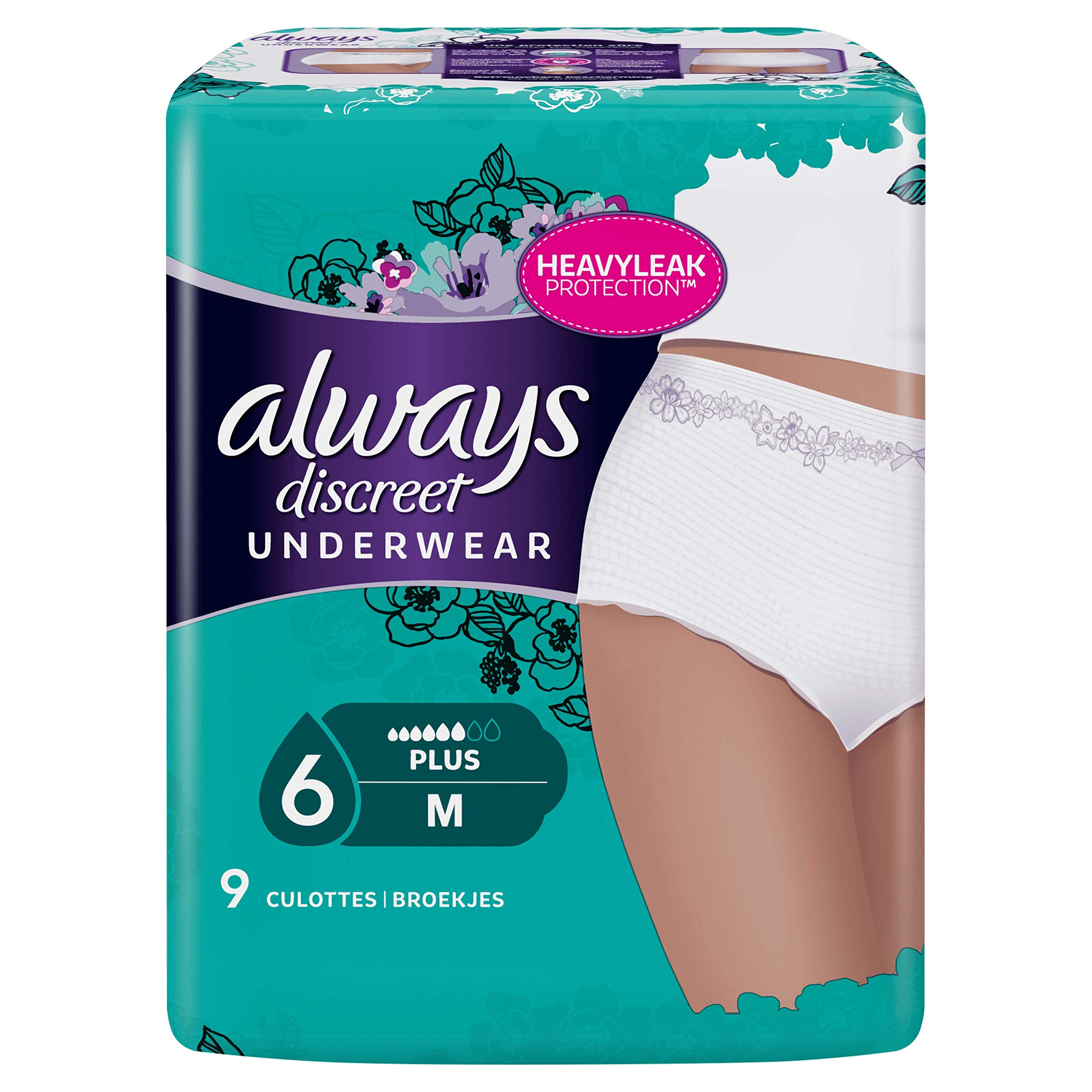 Always Discreet - Bragas discretas para fuga de orina e incontinencia