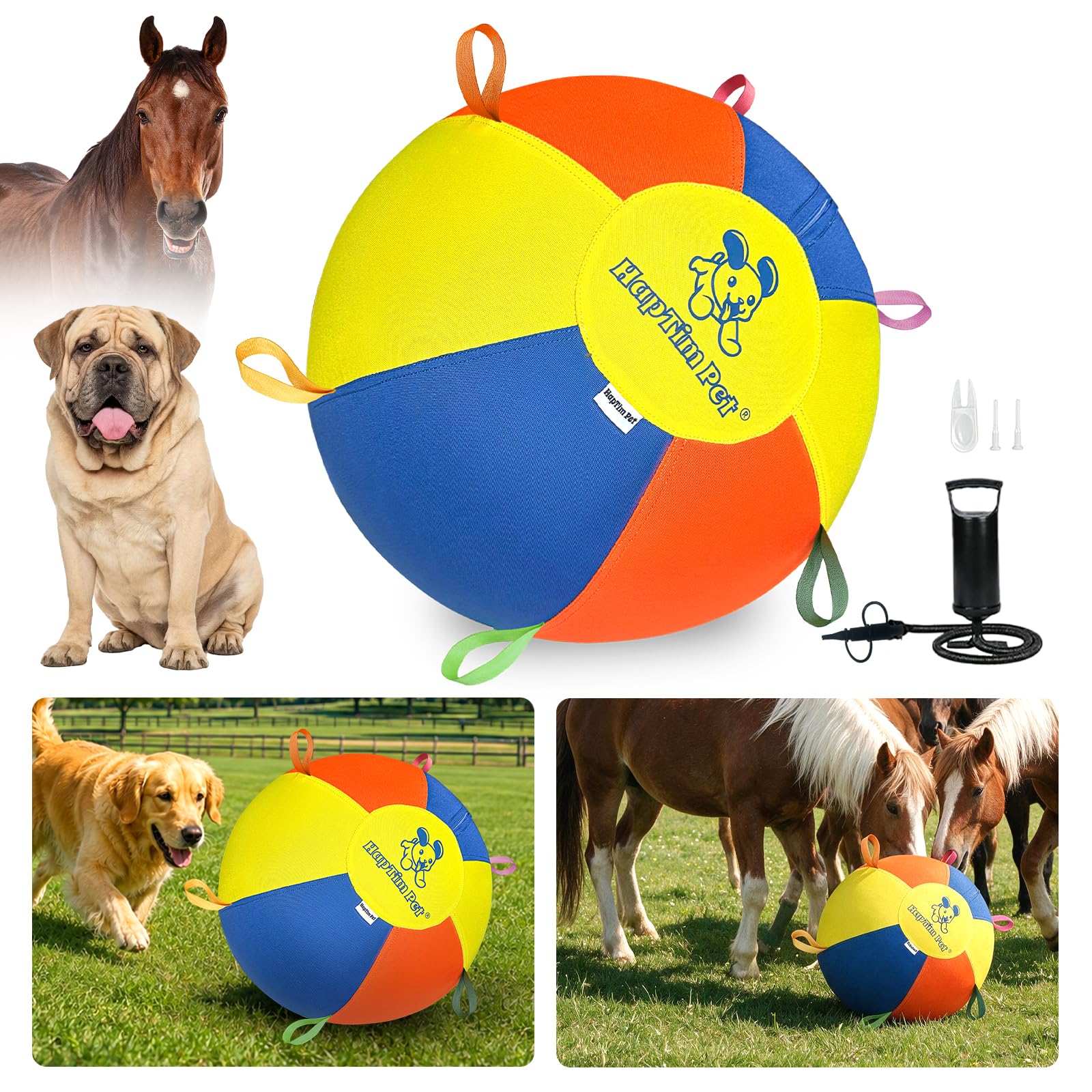 Hap Tim Upgraded Heavy Duty 30" Herding Ball for Dogs Horse Thicken Bladder