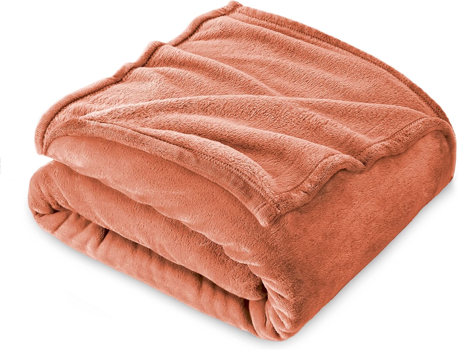 Luxury Soft Fleece Throw Blanket, Microfiber Blankets for Sofa, Couch, Travel, Breathable Thermal Warmth Comfort, 50” x 60”, Color Orange