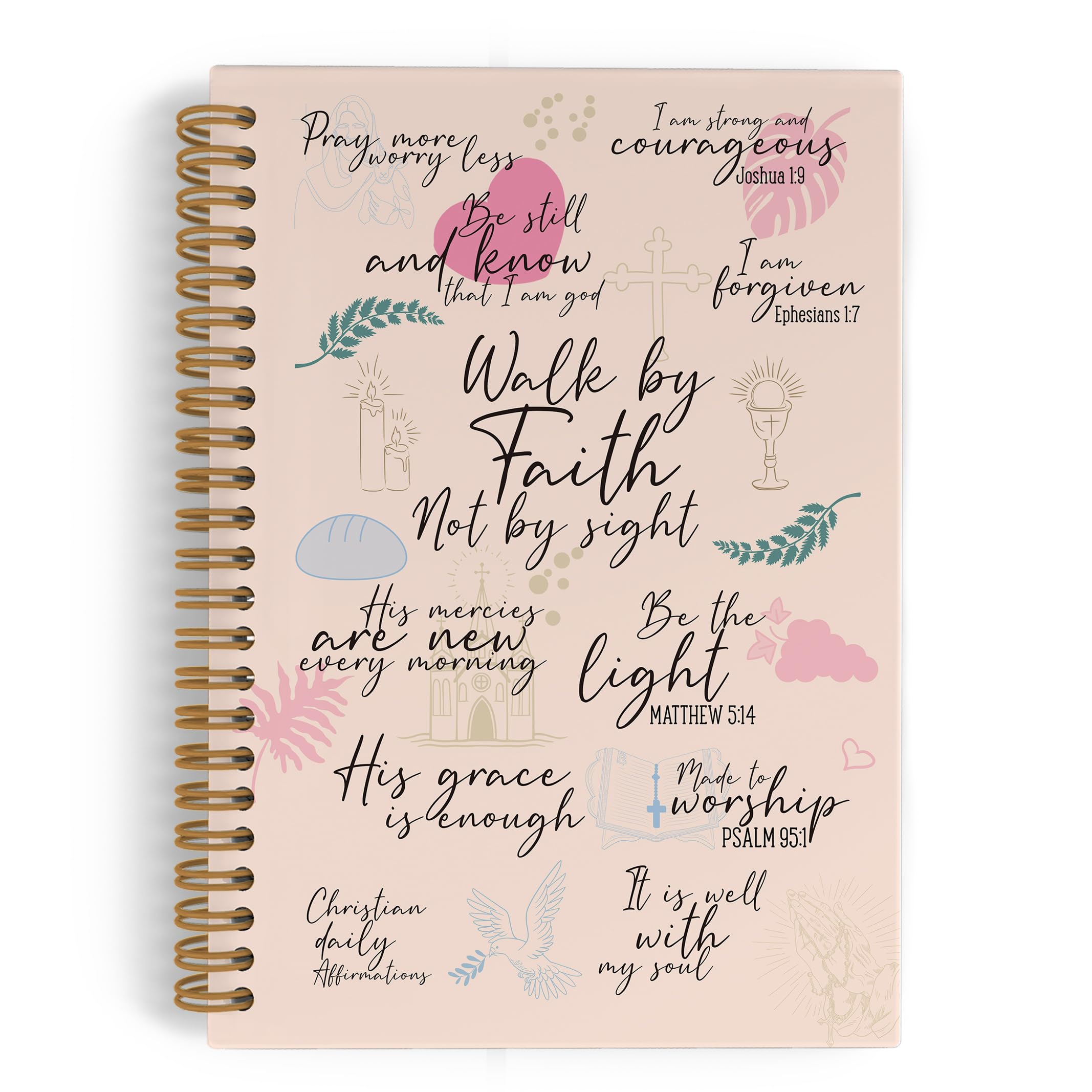 Carnet chrétien cadeaux pour filles et femmes Walk by Faith QLMX