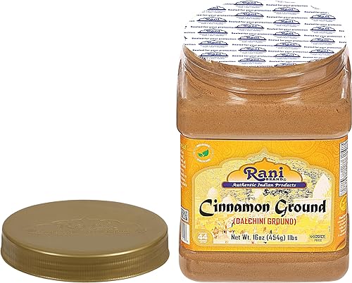 Vista 4 de Rani Canela en polvo (molida) Especias 16 oz (1 libra) 16.01 oz tarro de PET ~ Todo natural Sin sal Vegano Sin colores Apto para gluten
