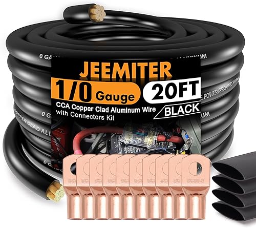 Miniatura 9 de Amplificador de coche de calibre 10, kit de cable de tierra de potencia, cable automotriz, kit de actualización de 3 grandes, kit de cableado de