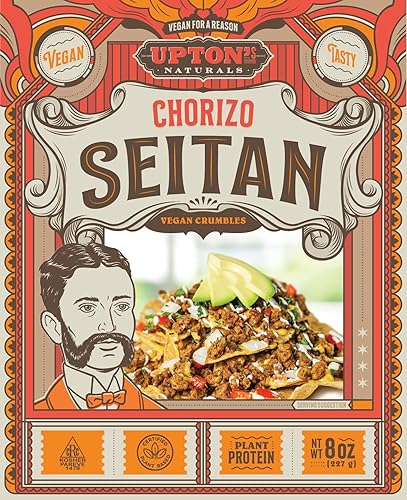 Upton's Naturals Chorizo Seitan 8oz (paquete de 6)