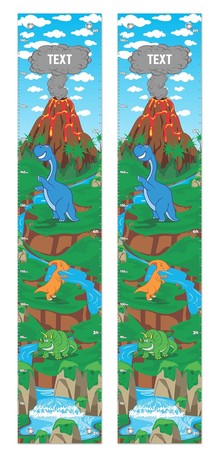 Custom Text Kid Room Decor Kid Growth Chart Dinosaur Themed Gifts for Kids Personalized Growth Chart