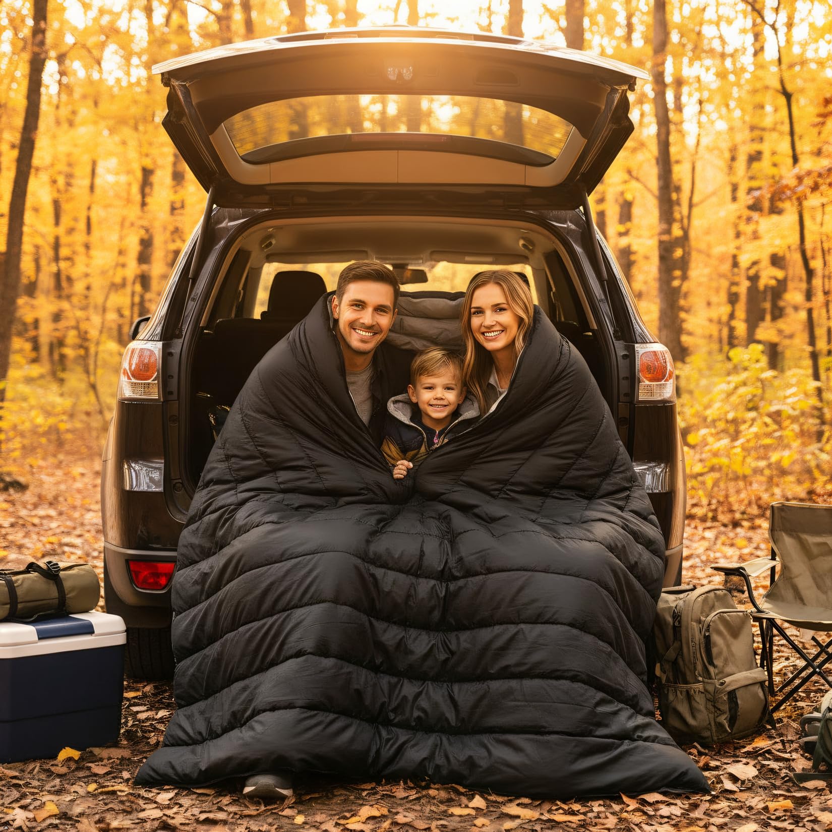Saco de dormir doble de invierno para parejas de adultos, saco de dormir para 2 personas, saco de dormir para clima frío, doble ancho y cálido para camping, mochileros o senderismo