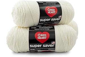 RED HEART Super Saver Value Pack Yarn: 3-Pack of Soft White