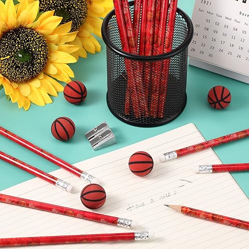 Miniatura 5 de 32 lápices deportivos para niños fútbol béisbol fútbol baloncesto con borrador de bola lápices de madera para escuela papelería fiesta recompensa