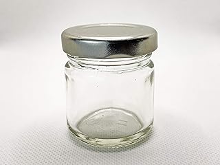 Set da 140 Barattoli di Vetro Monodose da 40ml con Tappi Inclusi (Tappi Argento)