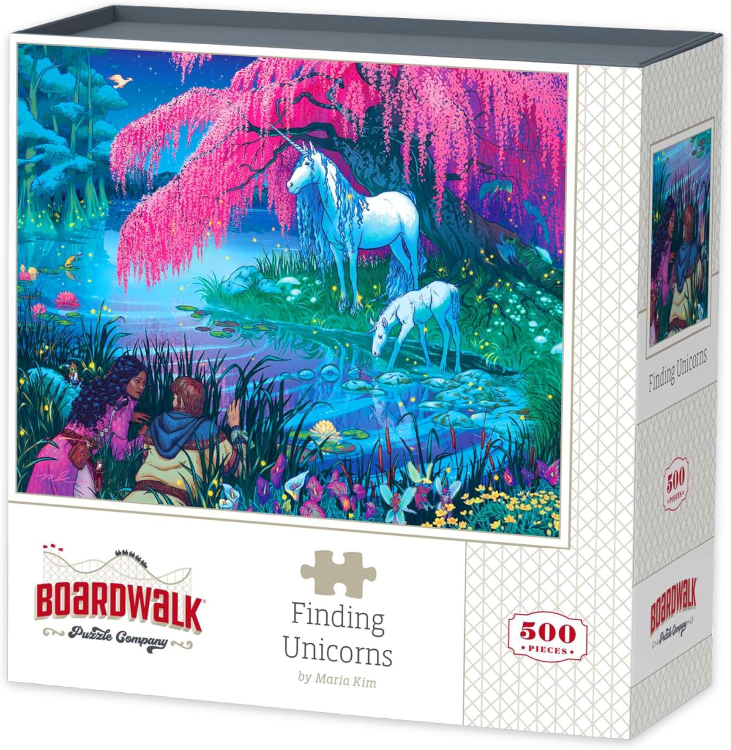 Boardwalk Puzzles Finding Unicorns - 500 Piece Jigsaw Puzzle for Adults, Made in USA