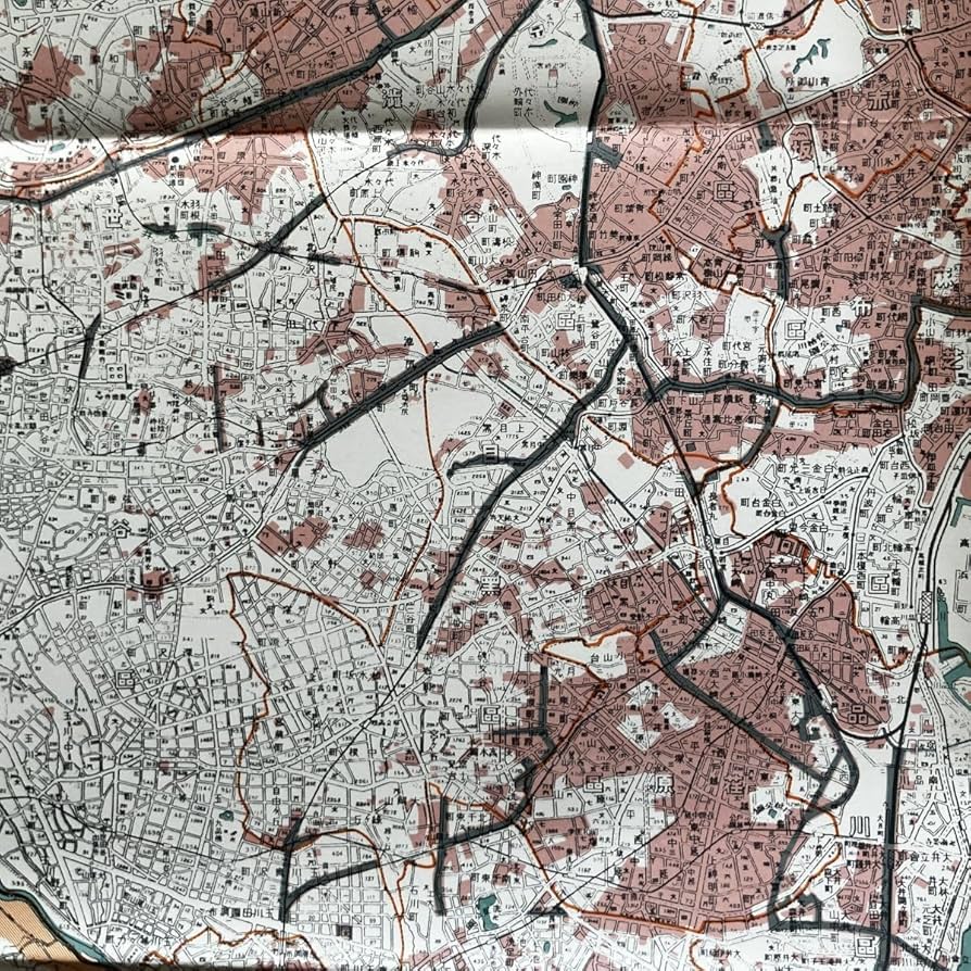 Amazon.co.jp: 戦災焼失区域表示帝都近傍図 復刻版 状態良好 76
