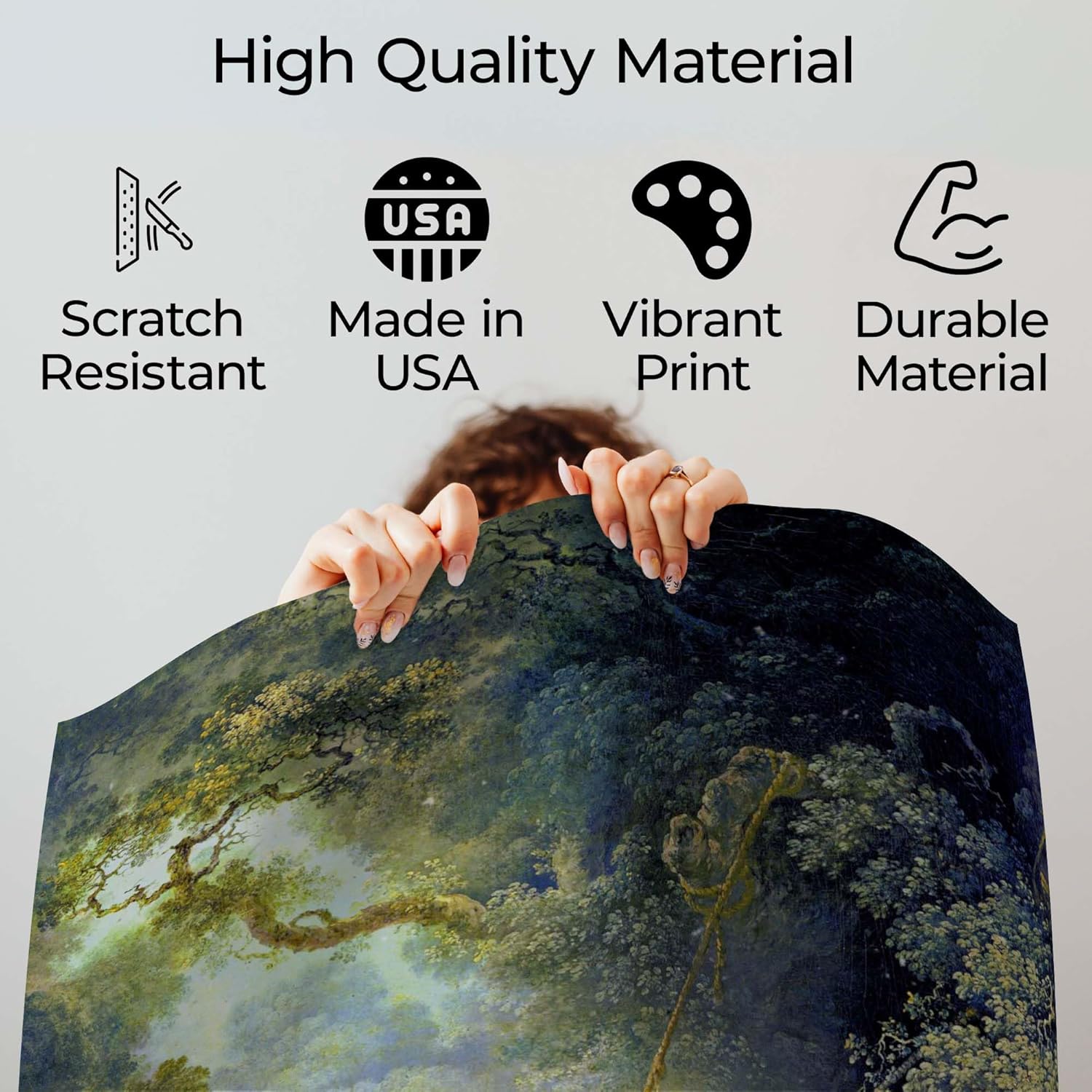 InkFlow Posters Elegant Garden Scene Canvas Poster - Romantic Vintage Outdoor Artwork - Living Room Bedroom Wall Decor - Classic Painterly Style Home Decor - 16x20 Unframed Canvas Print