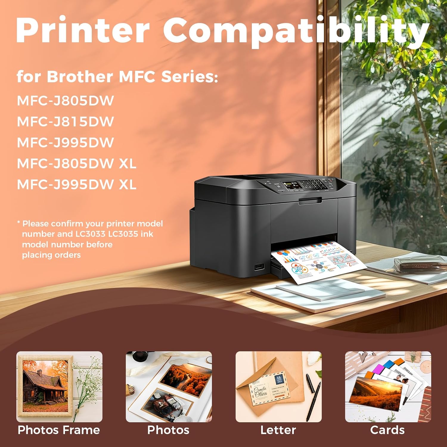 MS DEER LC3033 BK/C/M/Y Ink Cartridges, Compatible Replacement for Brother LC3033XXL LC 3033 XXL LC3033BK LC3035 High Yield for MFC-J995DW MFC-J805DW MFC-J815DW Printer 4-Pack with Smart Chip, Sealed
