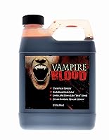 Vista 1 de Sangre de vampiro, sangre falsa realista, 32 onzas, calidad teatral, sangre falsa roja ricamente pigmentada para Halloween, vampiro, zombi, disfraz