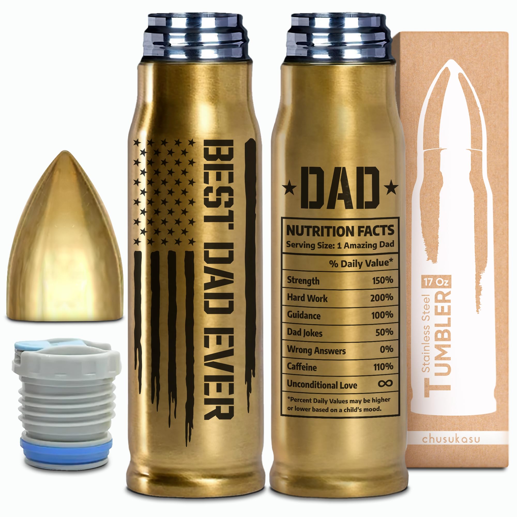 Cadeau Pour Papa De La Part De Sa Fille, Fils, épouse, Cadeau « Best Dad Ever » De La Part Des Enfants – Gobelet à Balle De 500 Ml, Cadeau D'anniversaire Pour