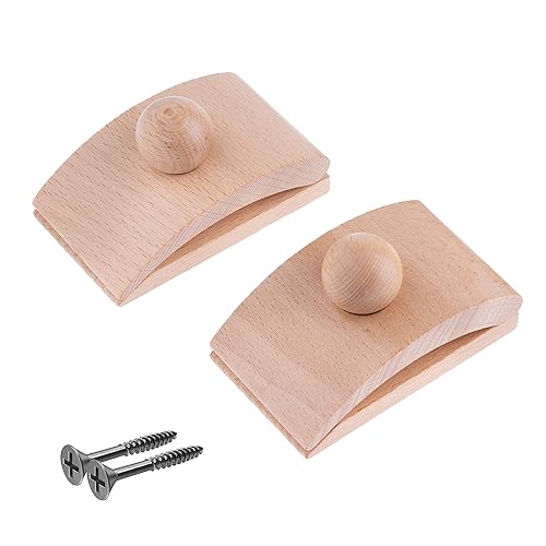 Miniatura 7 de Precision Quilting Tools Perchas de madera para tapiz, 2 clips grandes, oscuro, colgador de edredón para exhibición de pared, abrazaderas de edredón