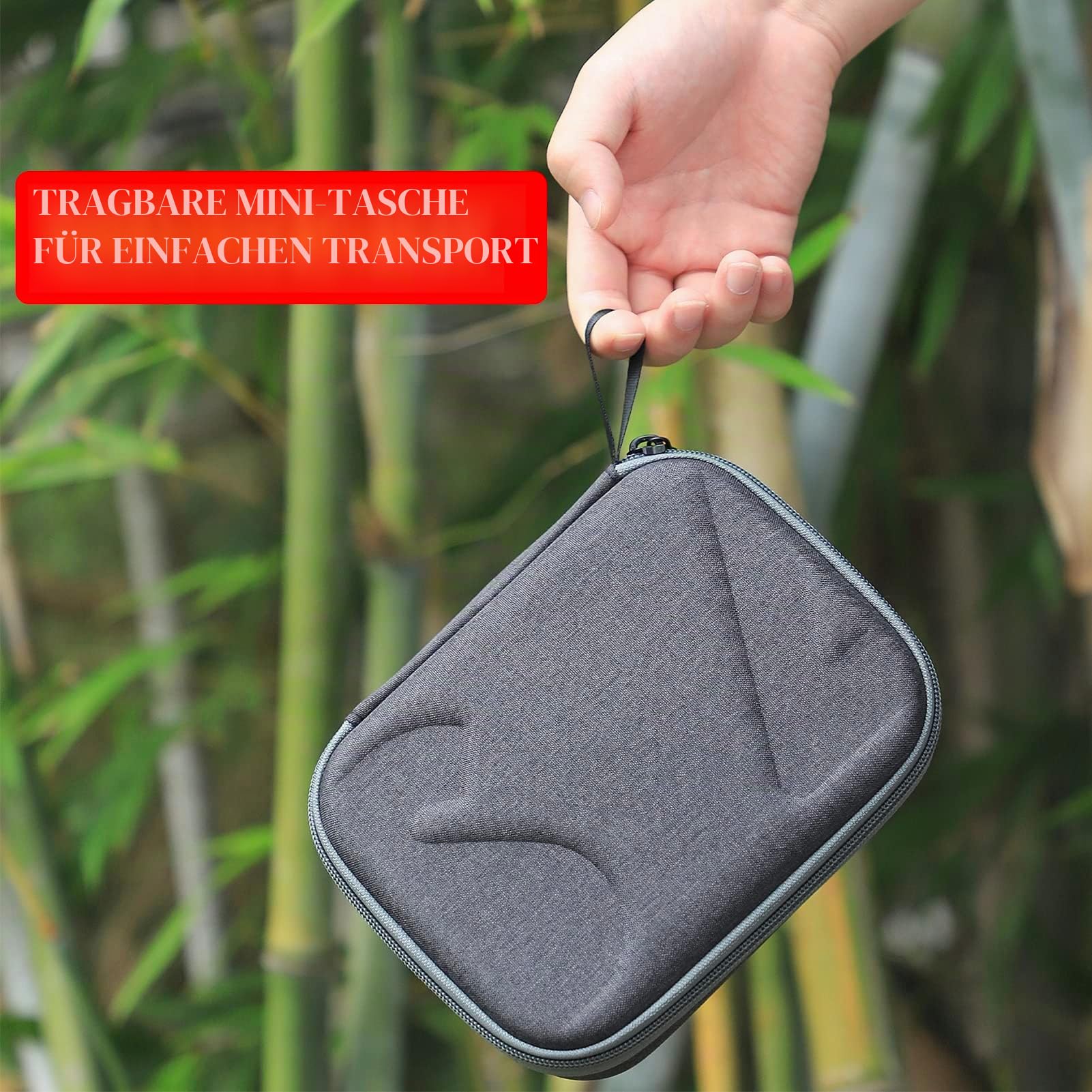 FPV Tasche Controller 2/3 Hülle für DJI Avata FPV Brille 2 Brille V2 3 Fernbedienung Reisetasche Zubehör Harte Schutzhülle Tragetasche mit Karabiner, Schwarz, Tragetasche