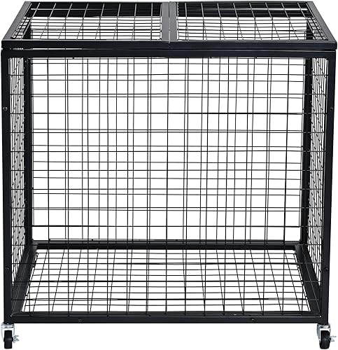 Miniatura 11 de VEVOR Rolling Sports Ball Storage Cart, Lockable Basketball Cage with Double Lids, Sport Equipment Holder Organizer for Indoor Outdoor, Steel