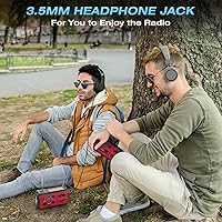 Vista 8 de 10000mAh Emergency Radio, NOAA Weather Radio with AM/FM, 37000mWh Rechargeable Phone Power, USB/Solar/Hand Crank Charging, LED Flashlight, SOS