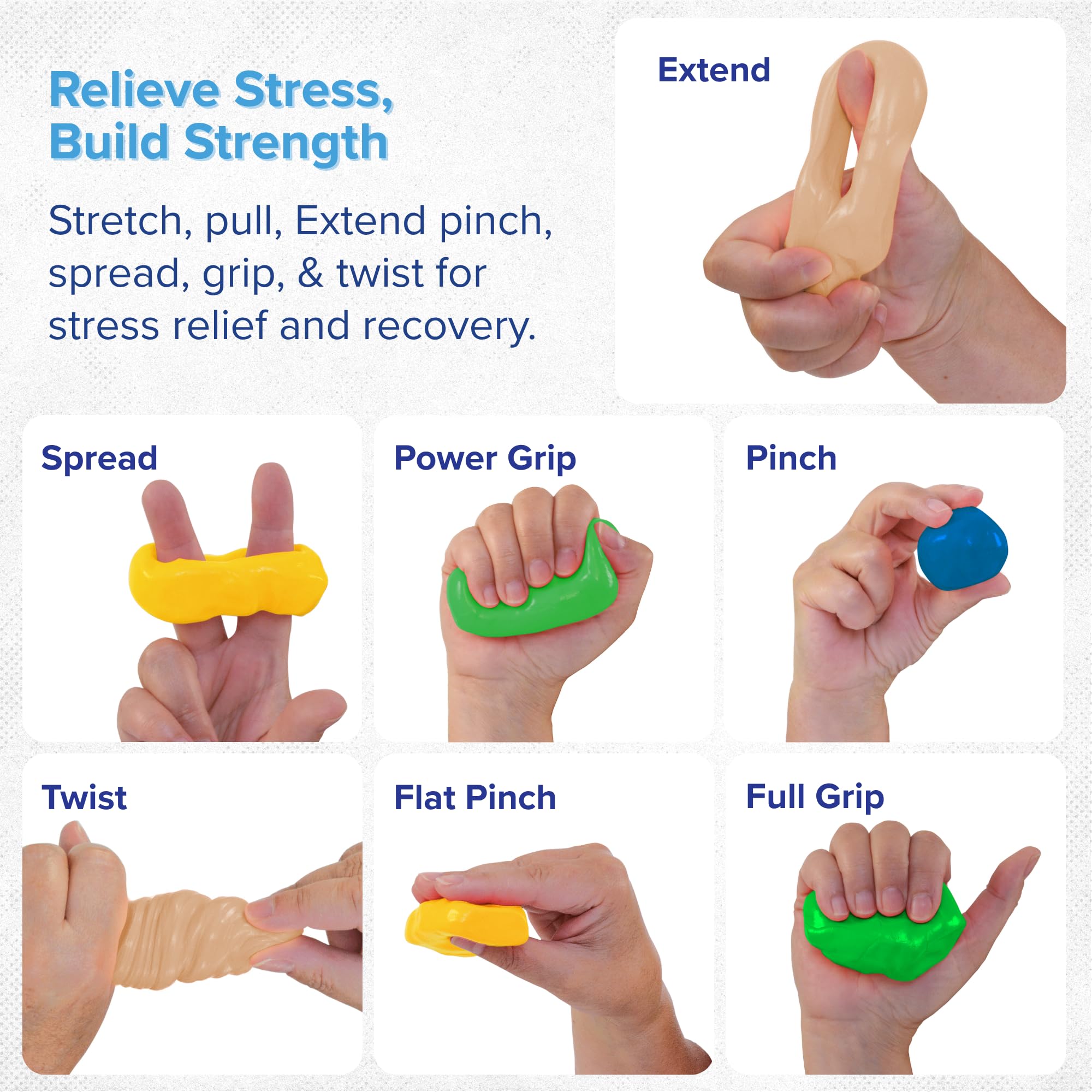 Adult Hand Therapy Putty, Grip Exercise, 4-Pack, Silicone — Amazon image 5