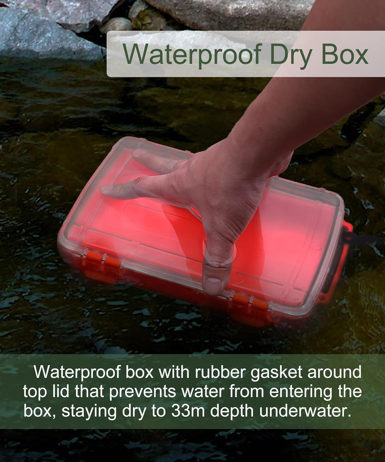 Waterproof Box Dry Box Waterproof Box for Kayaking Small Waterproof Storage Box for Boat Waterproof Container Water Proof Phone Box Floating Water Tight Box