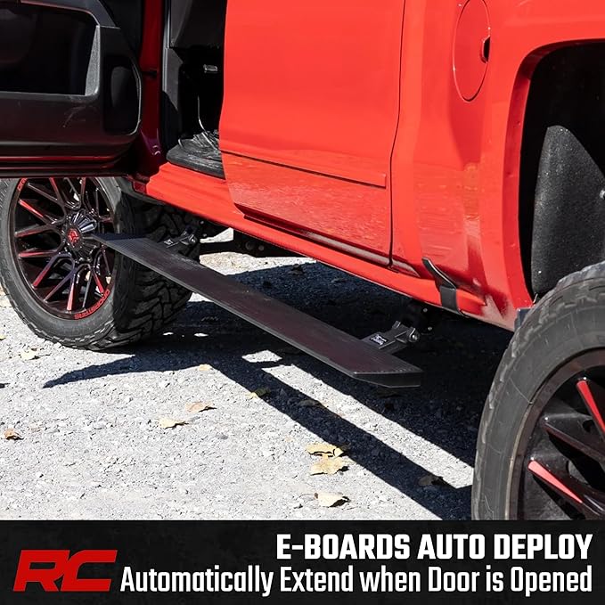 Estribos Eléctricos Retráctiles Rough Country para Chevy y GMC miniatura 4