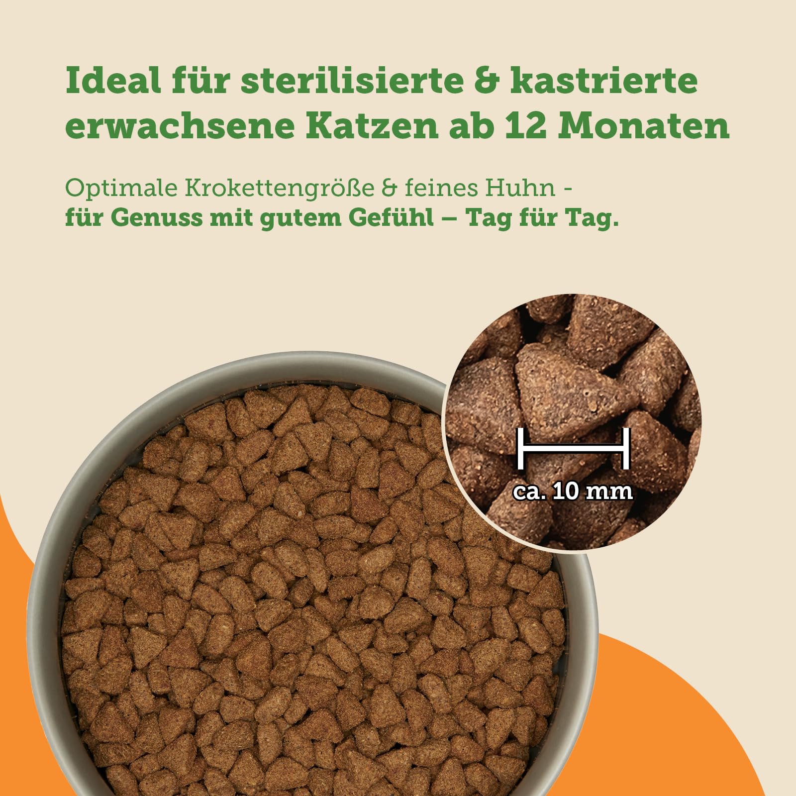 MERA Cats Nature Sterilised/Light Huhn Katzenfutter Trocken 10kg | Für sterilisierte/kastrierte Katzen | Getreidefrei & zuckerfrei | fettarmes Katzen Trockenfutter hoher Fleischanteil