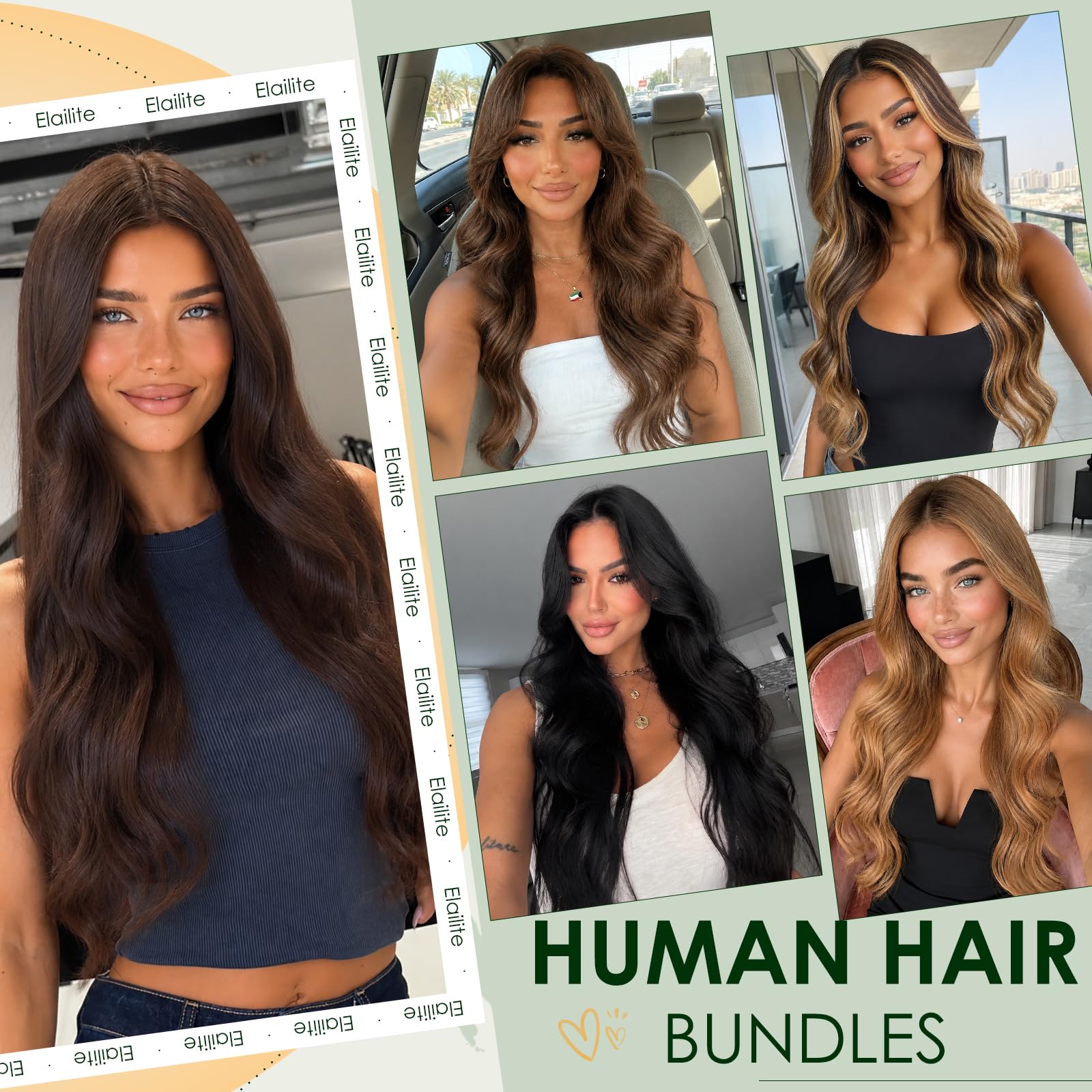 Elailite Extension Tessitura Capelli Veri Matassa Ricci Mossi Ondulati Naturali Una Ciocca 100g Unprocessed Brazilian Human Hair