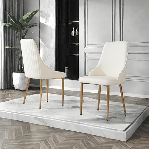 Miniatura 10 de Juego de 2 sillas de comedor, silla auxiliar tapizada con patas curvadas de madera maciza, sillas decorativas de lino modernas para comedor y Estilo