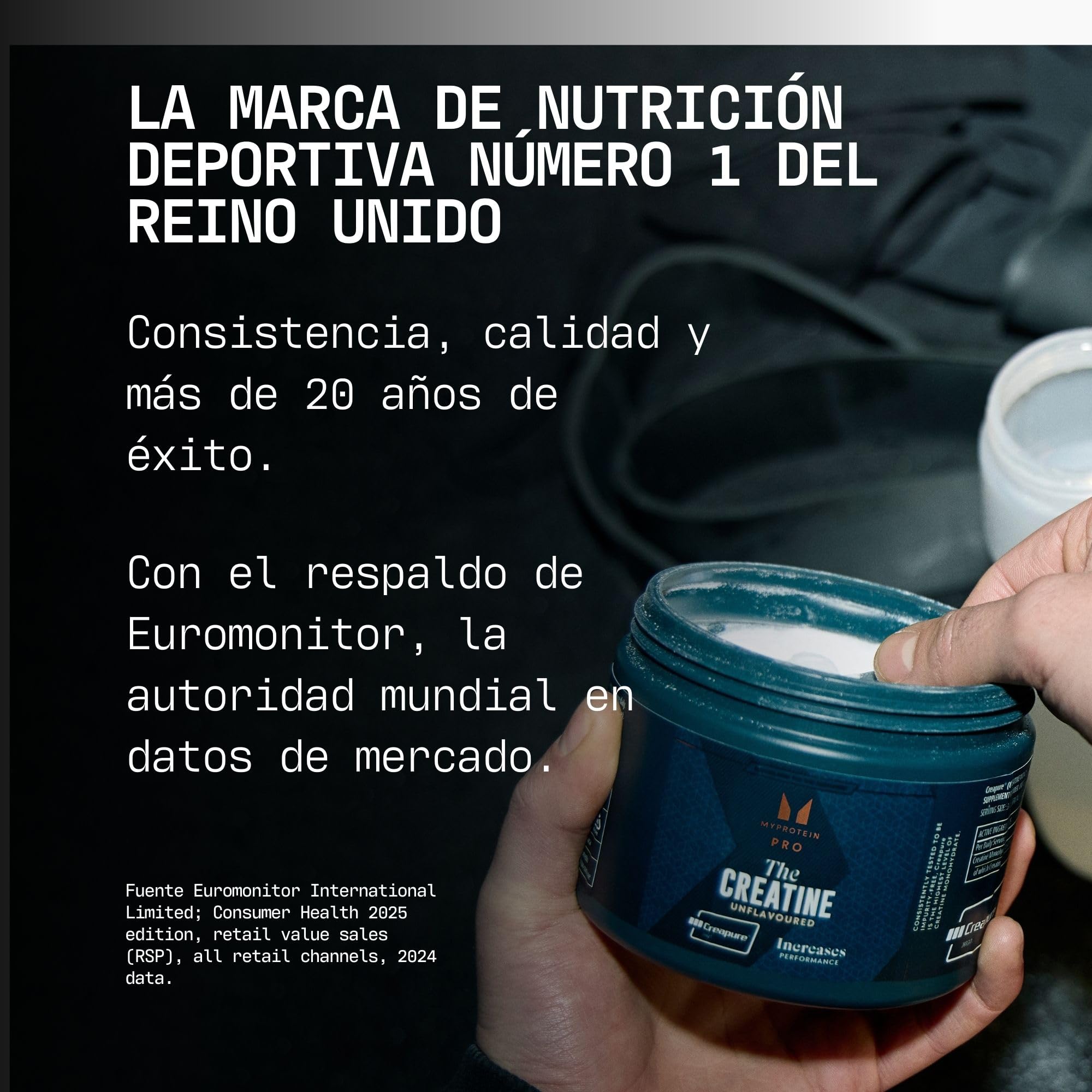 Myprotein THE Creatine Creapure® en Polvo 250g | 3.4g por Ración | Pureza garantizada del 99,99 % | Mejora el Rendimiento y la Potencia en Ejercicio de Alta Intensidad | Sin Sabor, Fácil de Mezclar