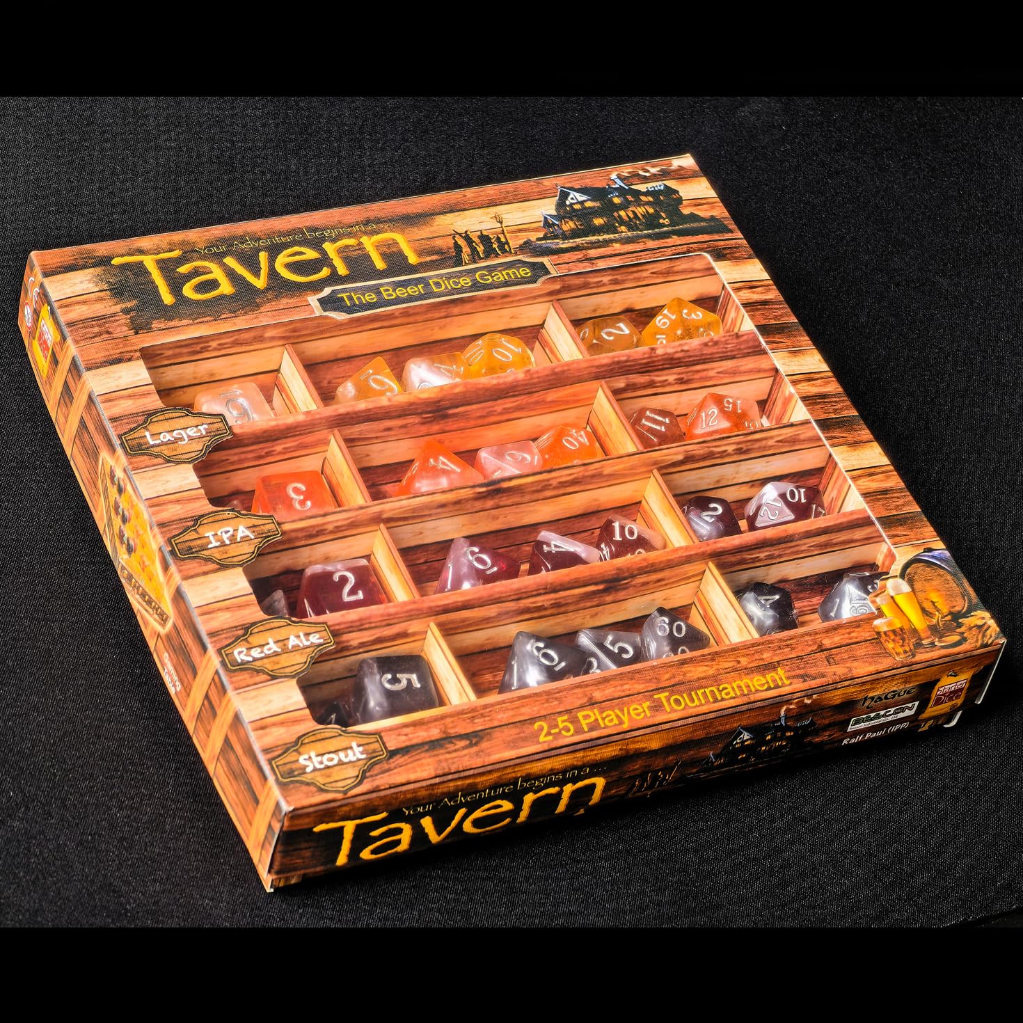 The Tavern Drinking Game, set di dadi poliedrici per birra, per giochi di birra o PRG (28 pezzi set di birra originale)