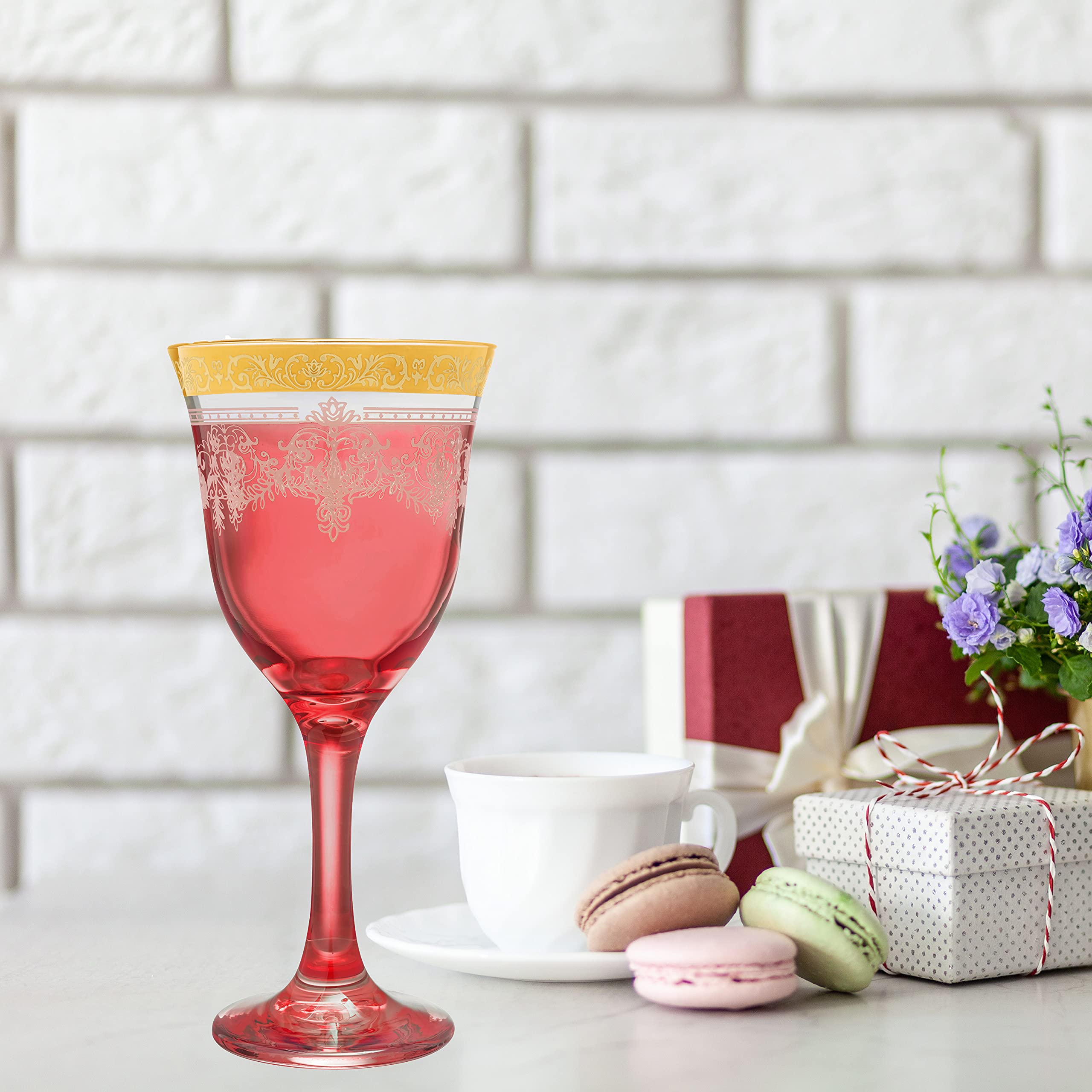Amazon.com | Lorenzo Import Wine Red-Corona Goblets Set of 6, 9 Oz 