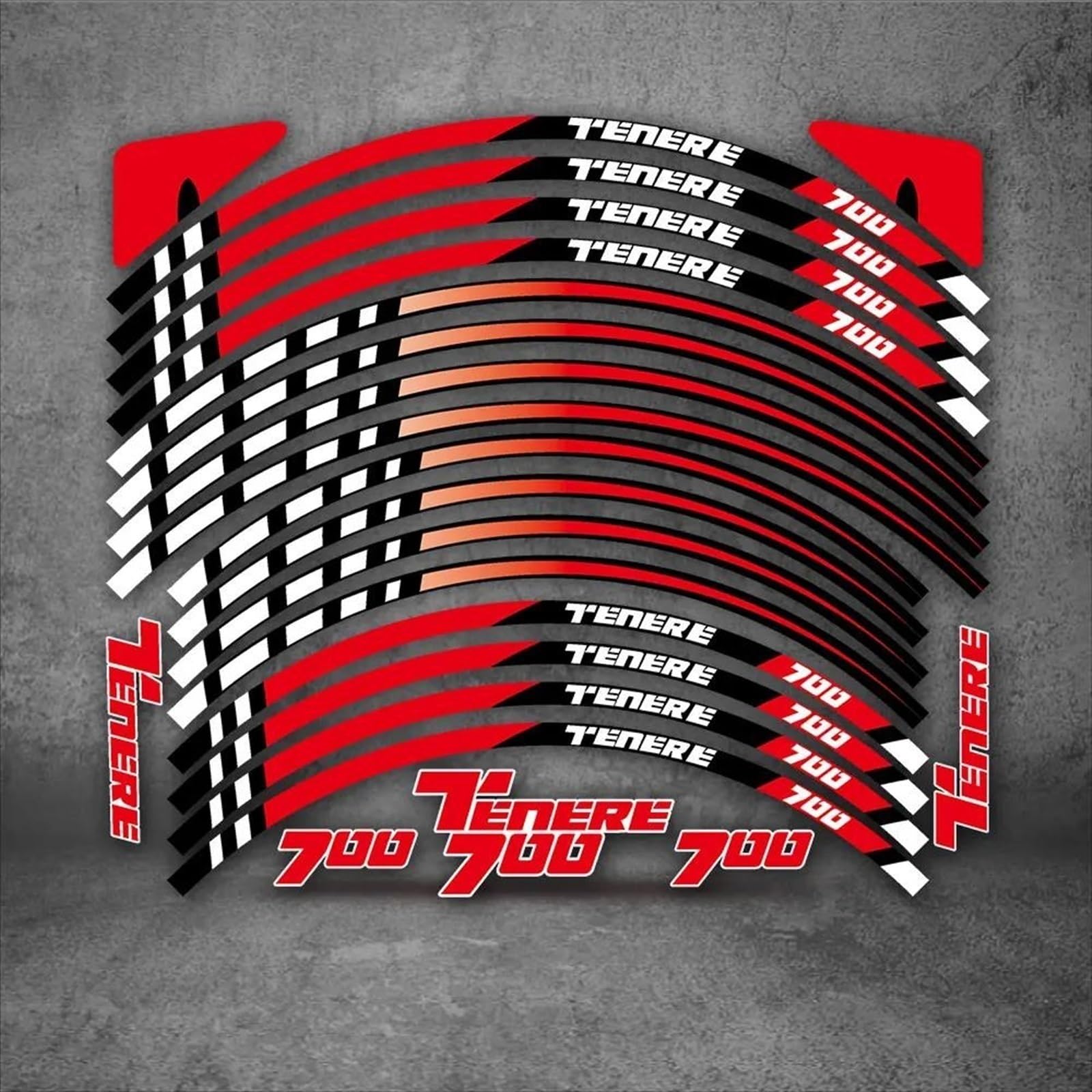 Motorcycle Stickers Reflective Wheel Rim for Tenere 700 Decorative(Color6)