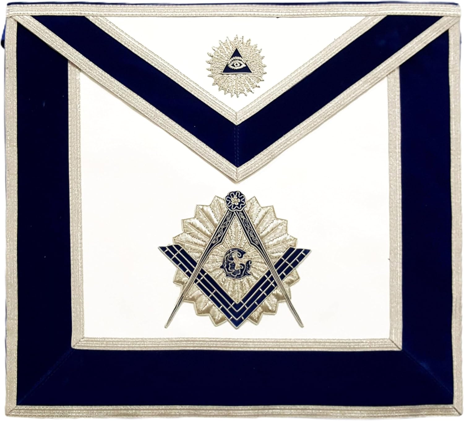 BRICKS MASONS Master Mason Blue Lodge Apron - Royal Blue Velvet