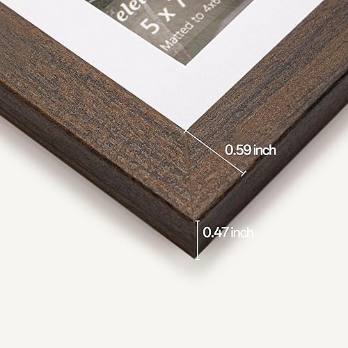 Vista 416 de eletecpro Juego de 10 marcos de fotos de 8.5 x 11 pulgadas, collage de fotos, decoración de pared, fotos de 5 x 7 con paspartú o de 8.5 x 11 Negro