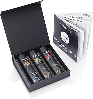 KräuterBANDE Premium Geschenk Set Grillgewürze | 6 Gewürzmischungen perfekt zum Grillen | Geschenk | incl. Rezeptbuch, im hochwertigen Design