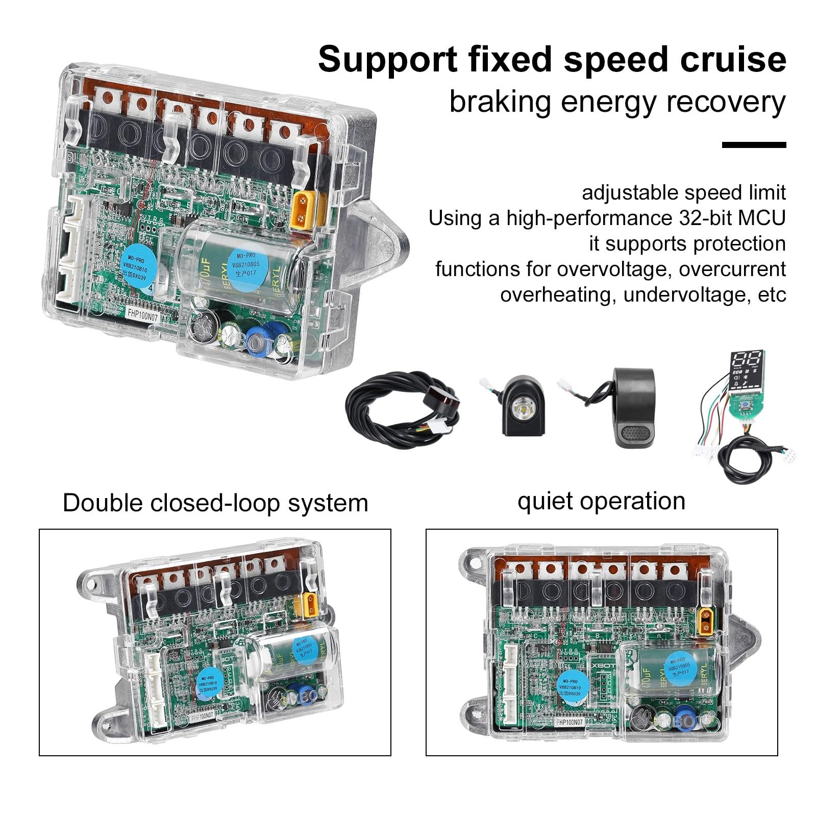 Regulador Patinete Electrico Controller Suite Controlador de Scooter eléctrico Placa de Circuito Accesorio for monopatín Placa Base Placa Base Controlador del Motor