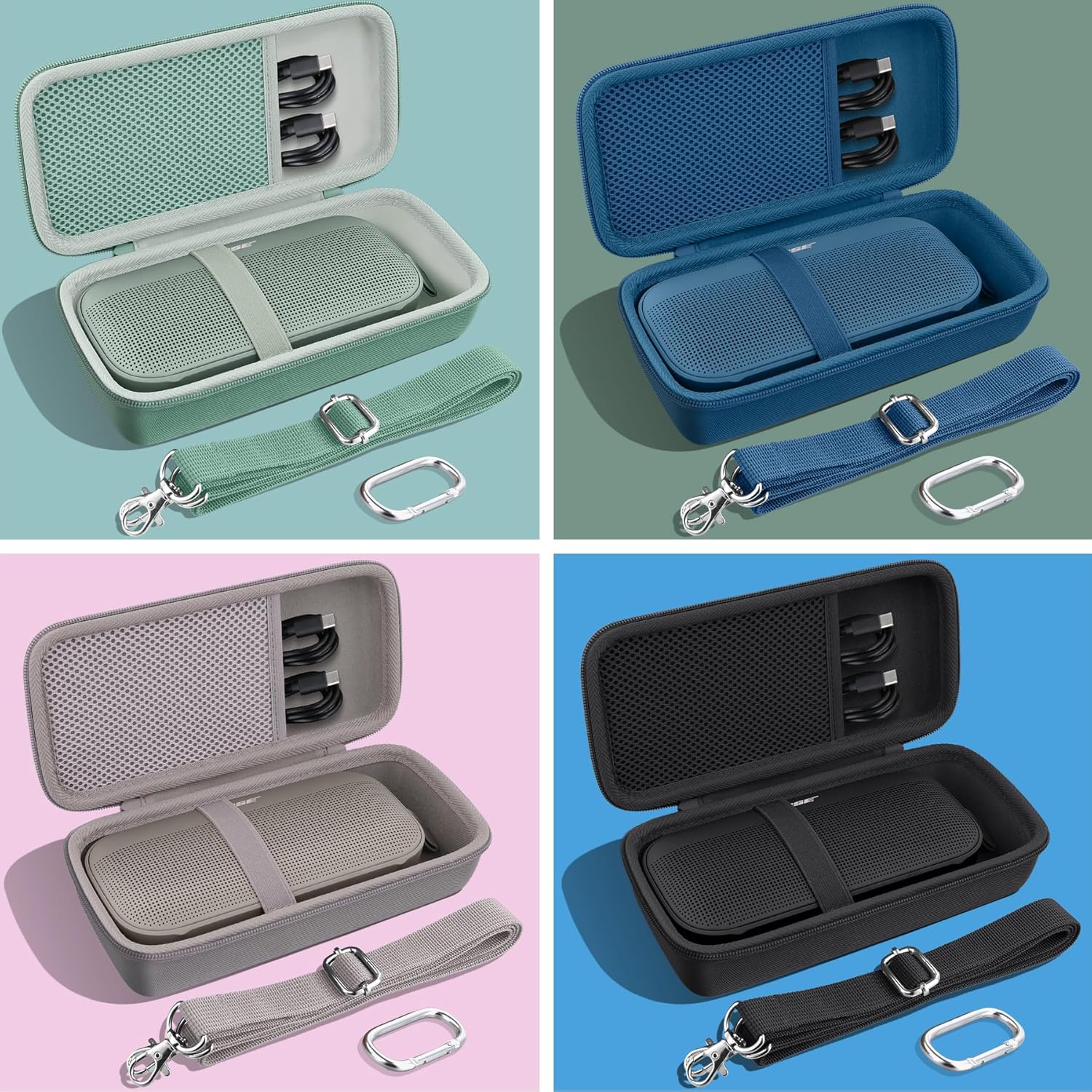 Hard Portable Case Compatible with Bose New SoundLink Flex 2nd Gen/Bose SoundLink Flex Bluetooth Portable Speaker,Blue Dusk Case - Image 9