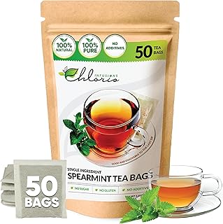 Chloris Infusion Natural Moringa and Spearmint Leaves Tea Bags, Single Ingredient, Handpick Leaves | Pure Moringa Tea | No...