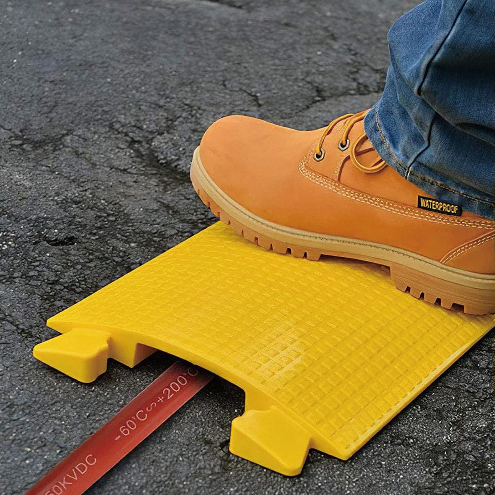 100x27.5x3.5cm, Canal Cubierta De Suelo para Cables Protector De Cable/Pasacable De Plástico El Reductor De Velocidad para Protección De Cables Eléctricos