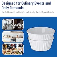 Vista 6 de Carlisle FoodService Products 084302 SAN Ramequin estriado, capacidad de 1 oz, blanco (caja de 48)