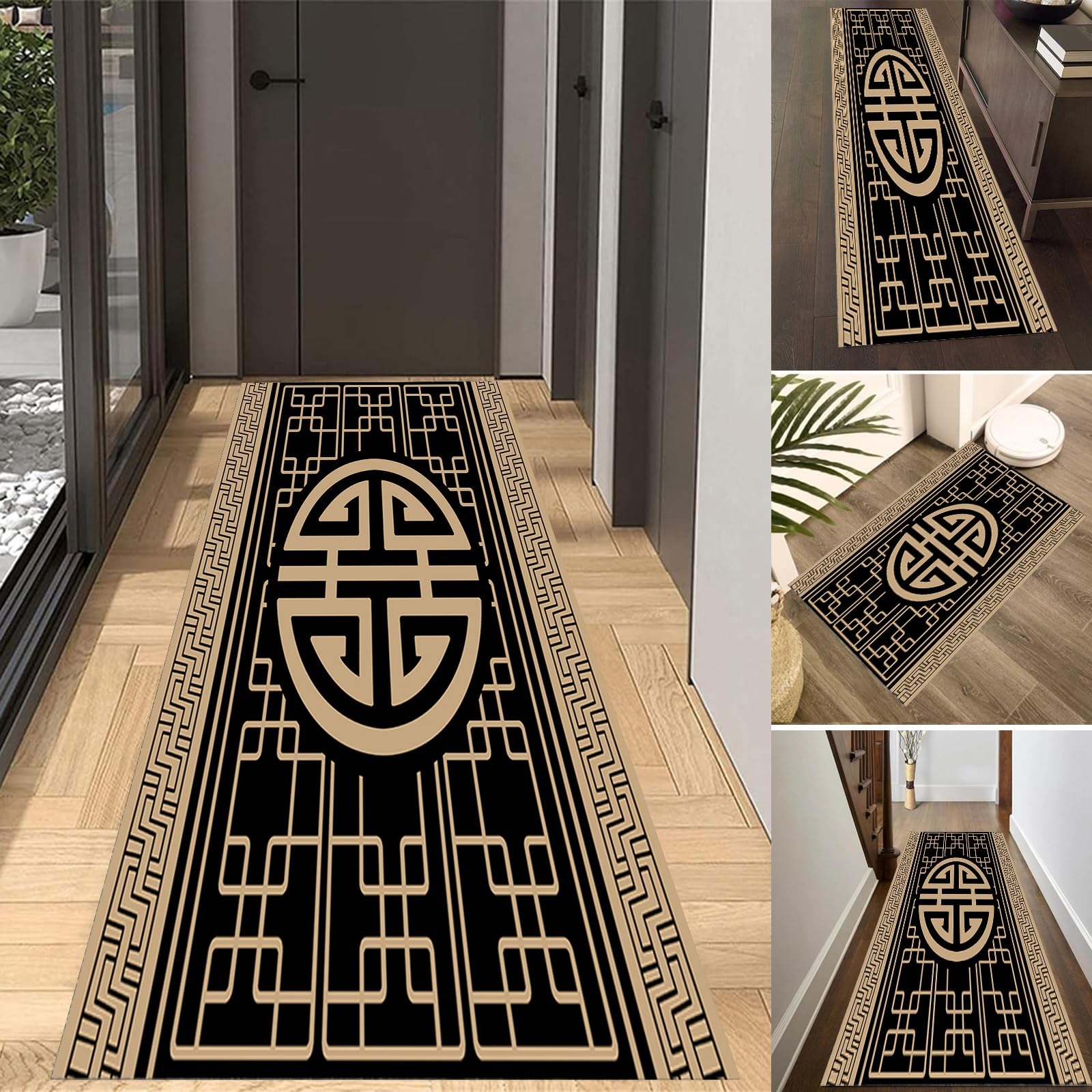 Alfombra de pasillo antideslizante 110x120 para salon vinilica suave