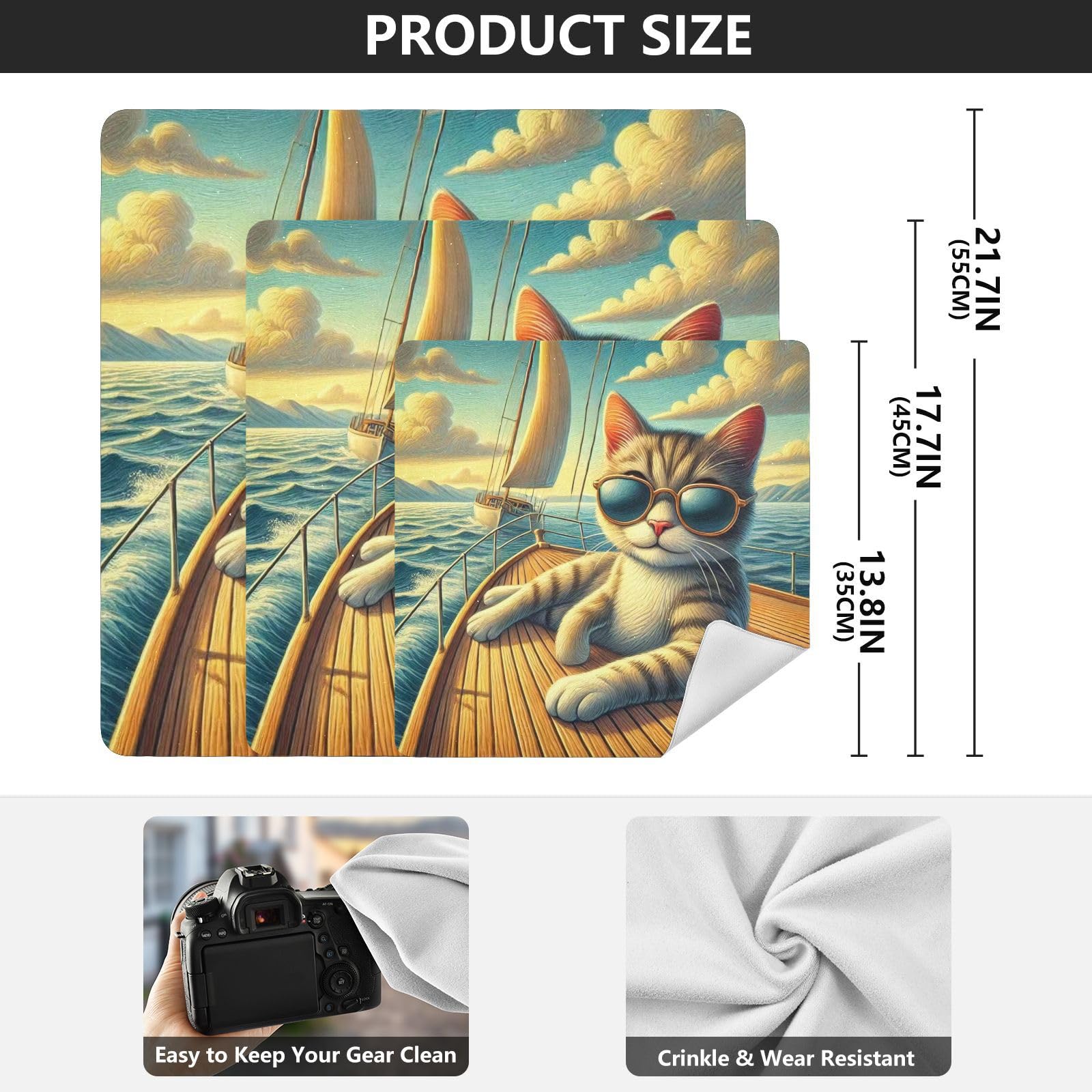 Joko Ivery Summer Cat Boat Self-adhesive Cloth 17.7