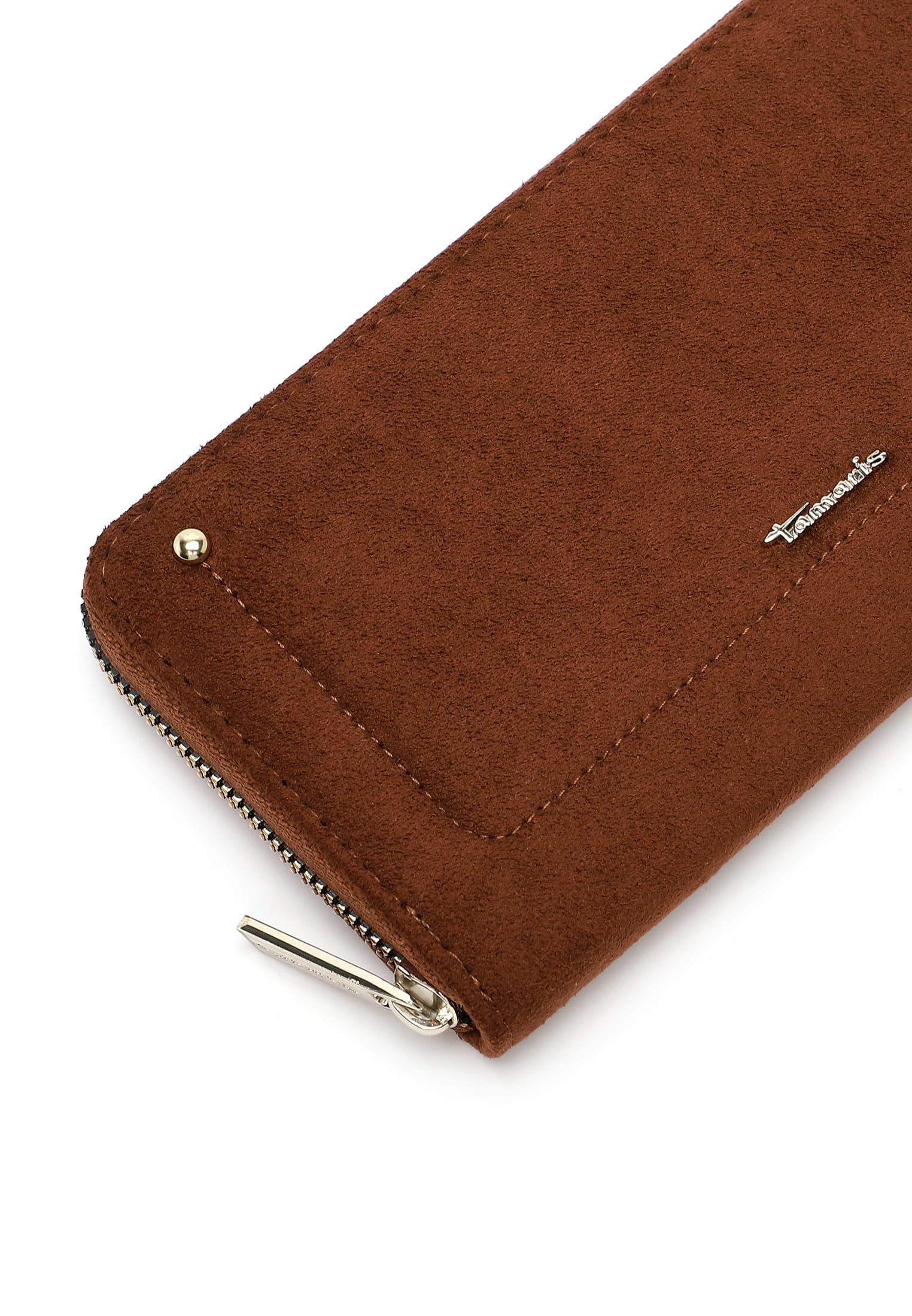 Tamaris portafoglio Marina Suede Zip Around Wallet Cognac marrone chiaro