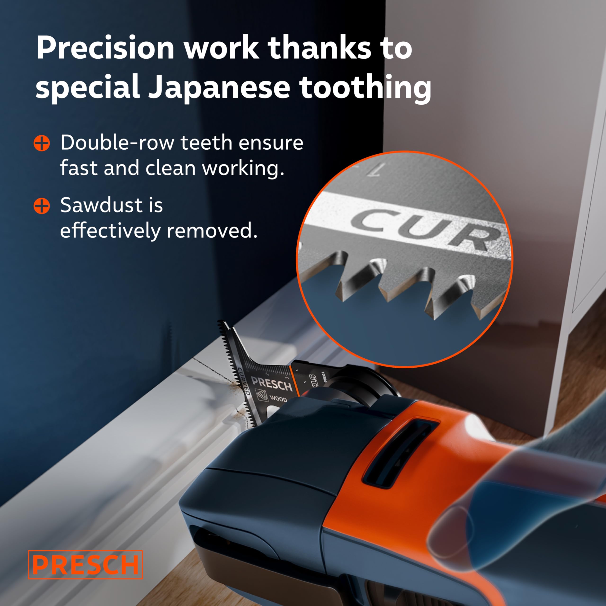 Presch Multitool Blade for Wood 40x65mm, Starlock Multitool blade for tool-free replacement, Clean - Image 4