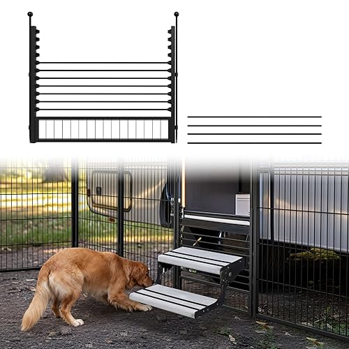 FXW RV Step Grid (Playpen Not Included) - Dog Barrier for RV Stairs, Fits Stairs Up to 26" Wide | Compatible with FXW Playpen | Patented